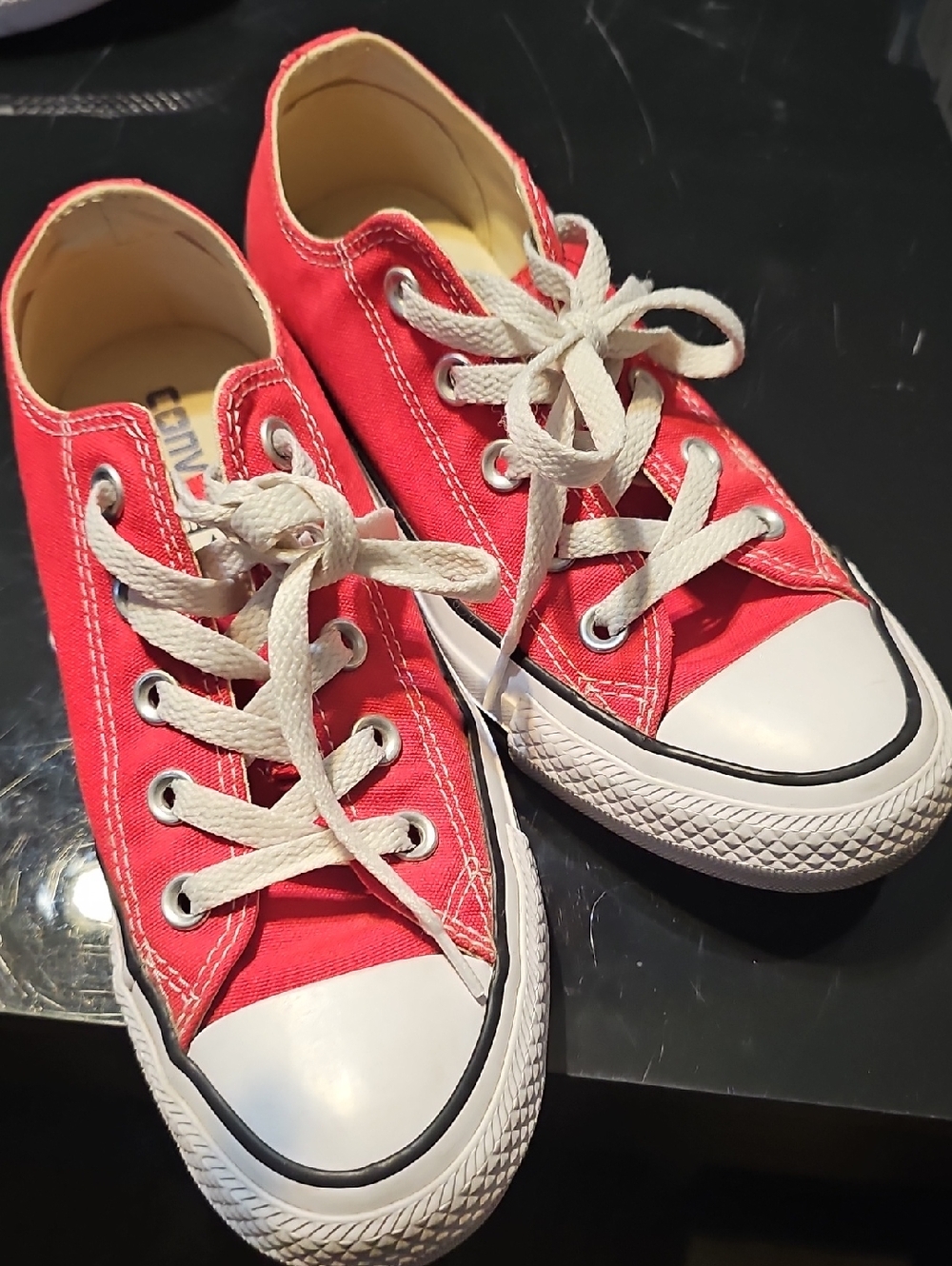 Womens Converse Red Low Tops